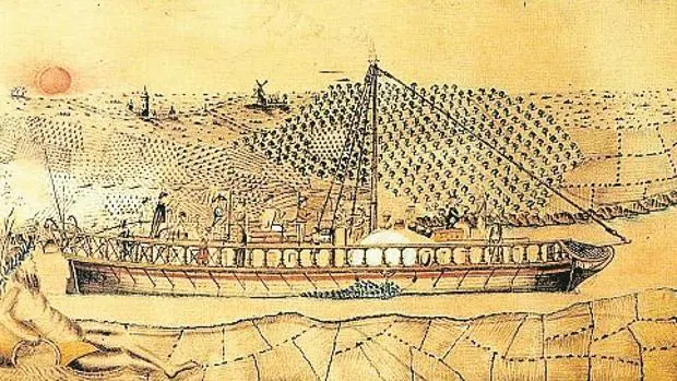 El barco que acercó Sevilla y Sanlúcar por el vapor en 1817