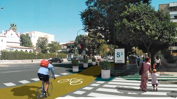 Las obras para ampliar el carril bici y la zona peatonal de la Ronda Histórica arrancan este lunes en Sevilla