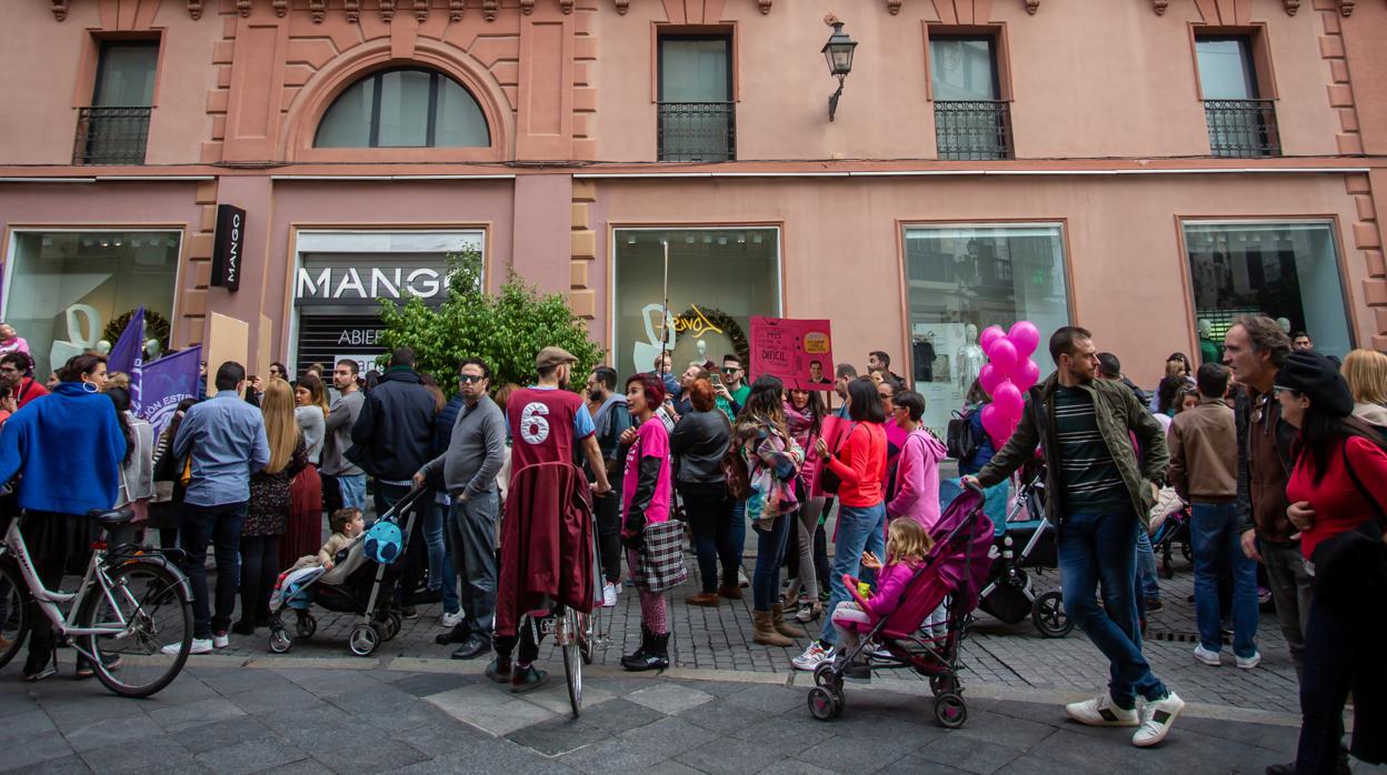 Una manifestación de padres hace algunos meses