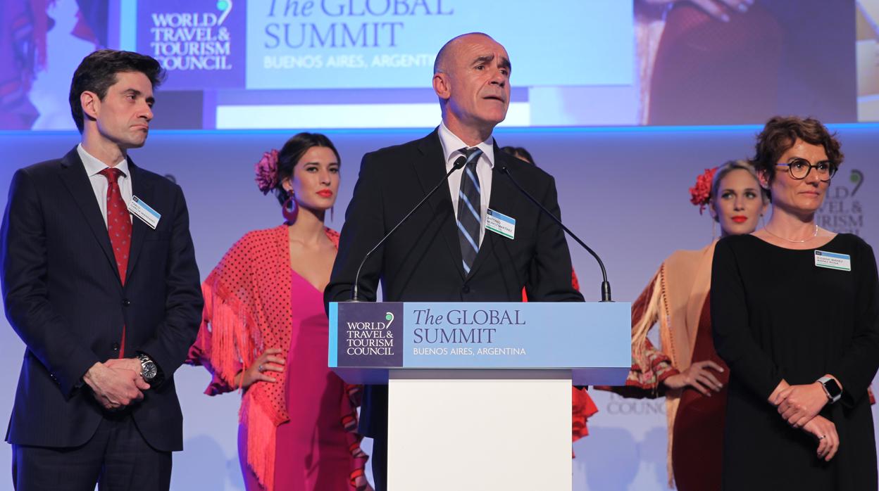 Antonio Muñoz, en la cumbre de la WTTC de Sevilla de 2019