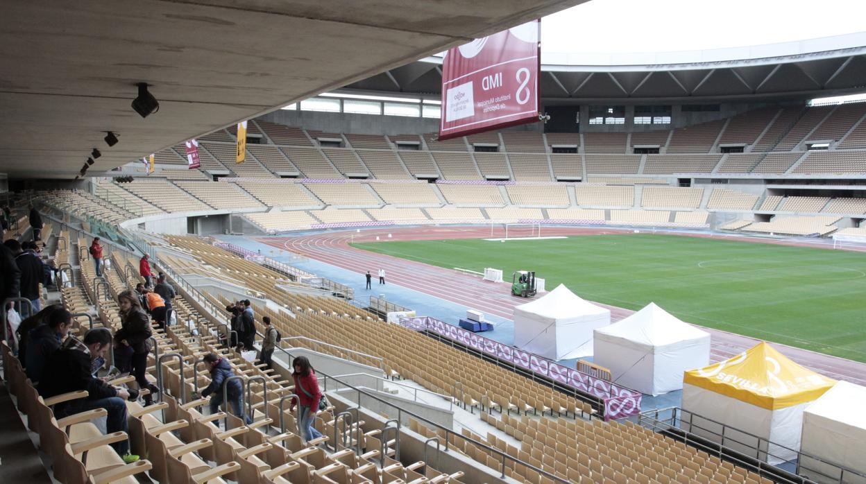 Interior del estadio de la Cartuja, en Sevilla