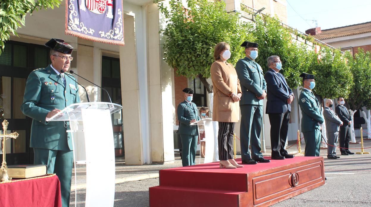 Toma de posesión simbólica del jefe de la Comandancia de la Guardia Civil de Sevilla