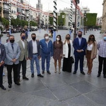 Algunos de los participantes en el concierto de Feria