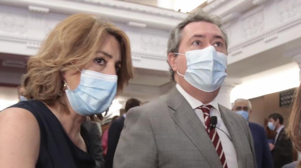 Susana Díaz y Juan Espadas, en un reciente acto en la capital andaluza