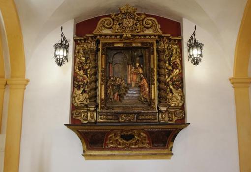 El retablo de la presentación de la Virgen en el templo en el Alcázar