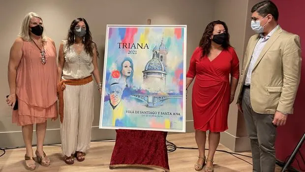 Presentan el cartel de la Velá de Triana 2021, de Nuria Postigo, un homenaje al flamenco y a la copla