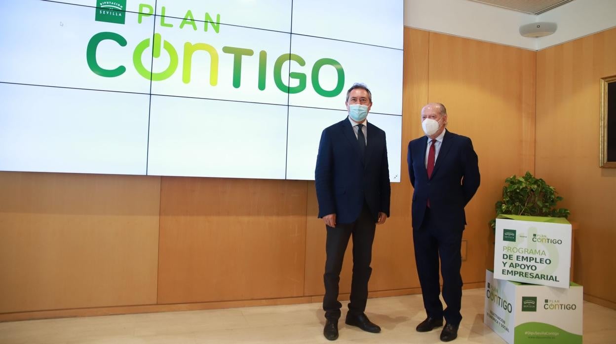 Espadas y Villalobos en la presentación del programa de empleo del Plan Contigo