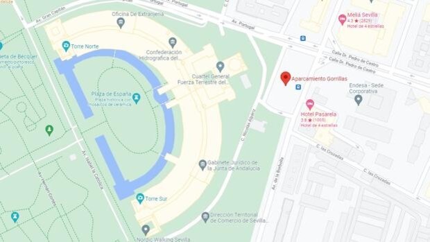 Google hace oficial en Sevilla un ‘aparcamiento de gorrillas’ que está junto a Capitanía