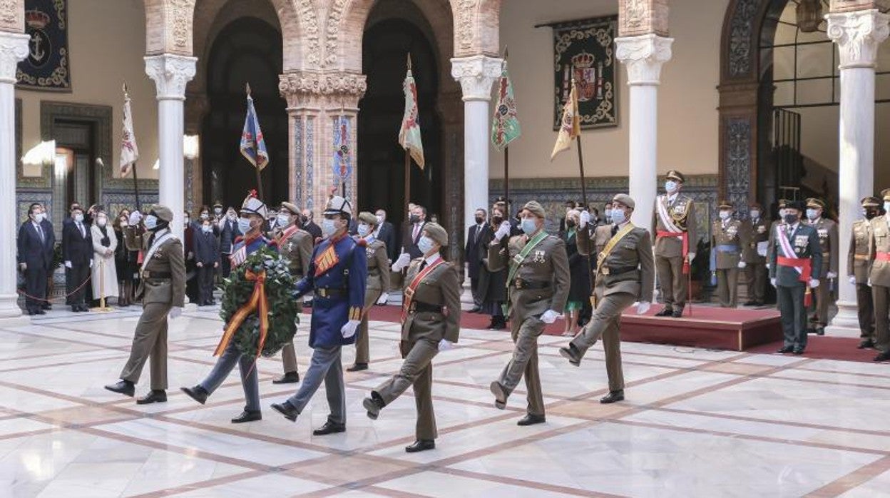 Acto castrense en la Capitanía General en honor a la Inmaculada