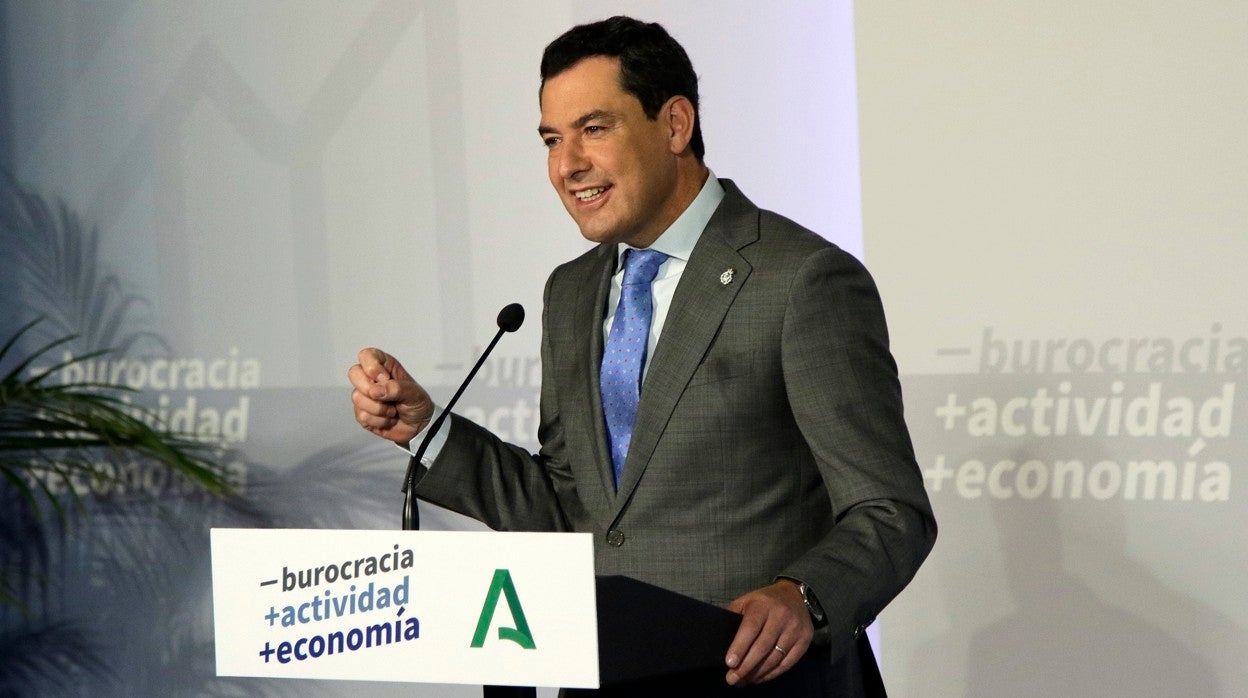 El presidente de la Junta de Andalucía, Juanma Moreno