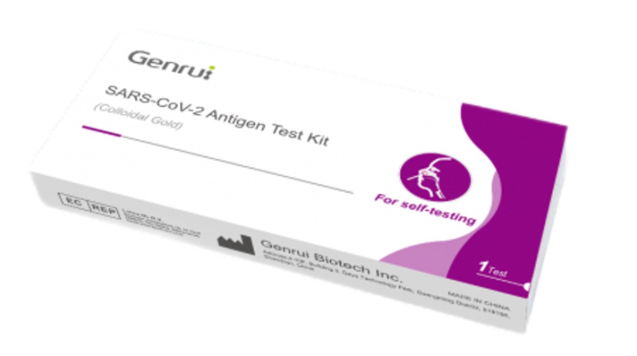 El producto en cuestión es el Genrui Sars-Cov-2 Antigen Test Kit, referencias 52104097 y 52112086