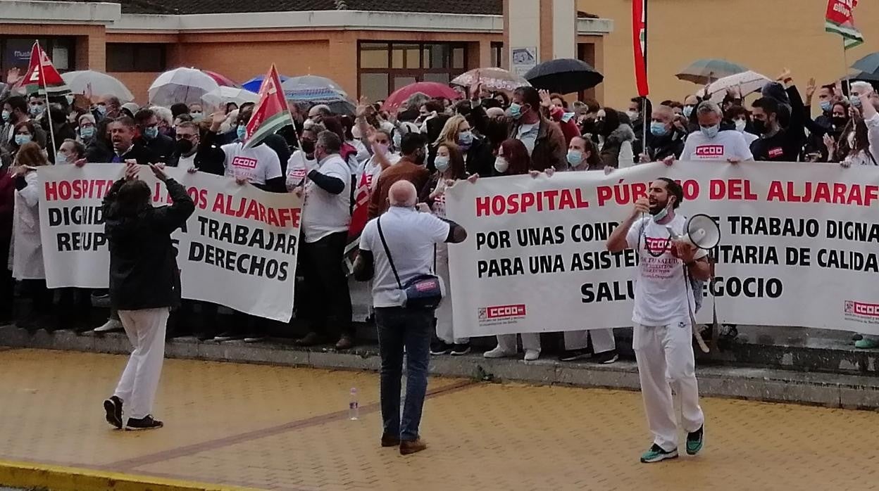 Imagen de archivo de protestas sindicales en el Hospital San Juan de Dios de Bormujos