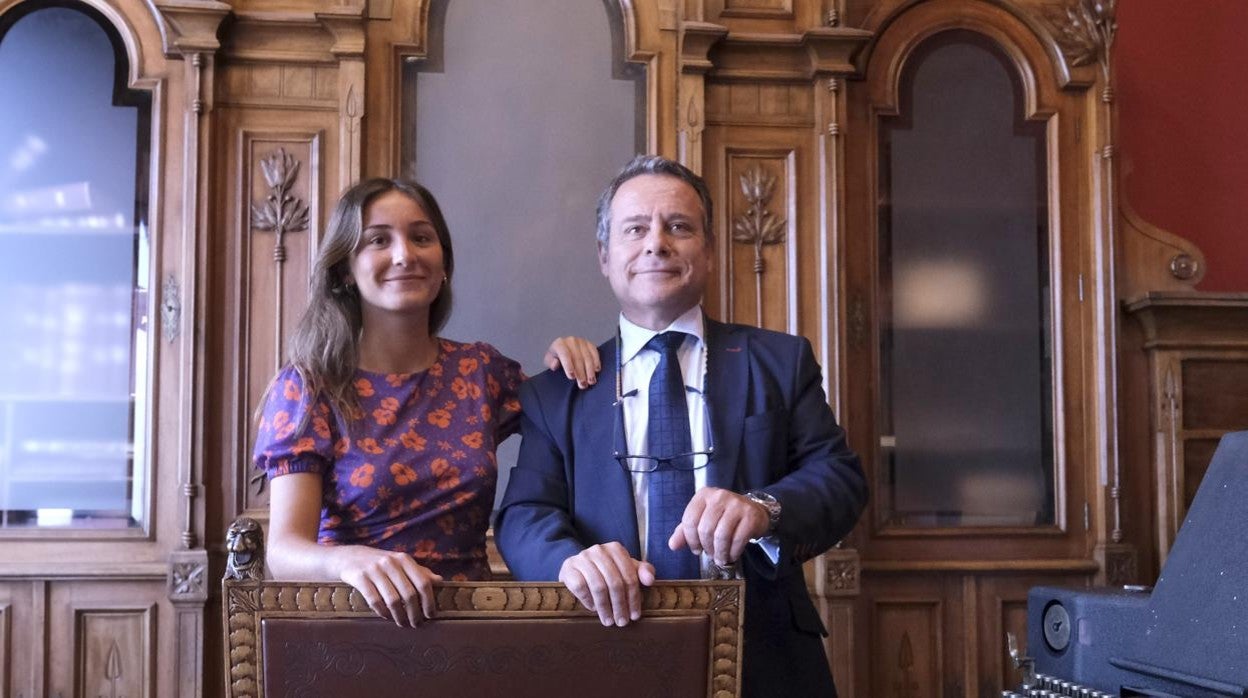 Carmen e Ignacio Méndez, hija y padre