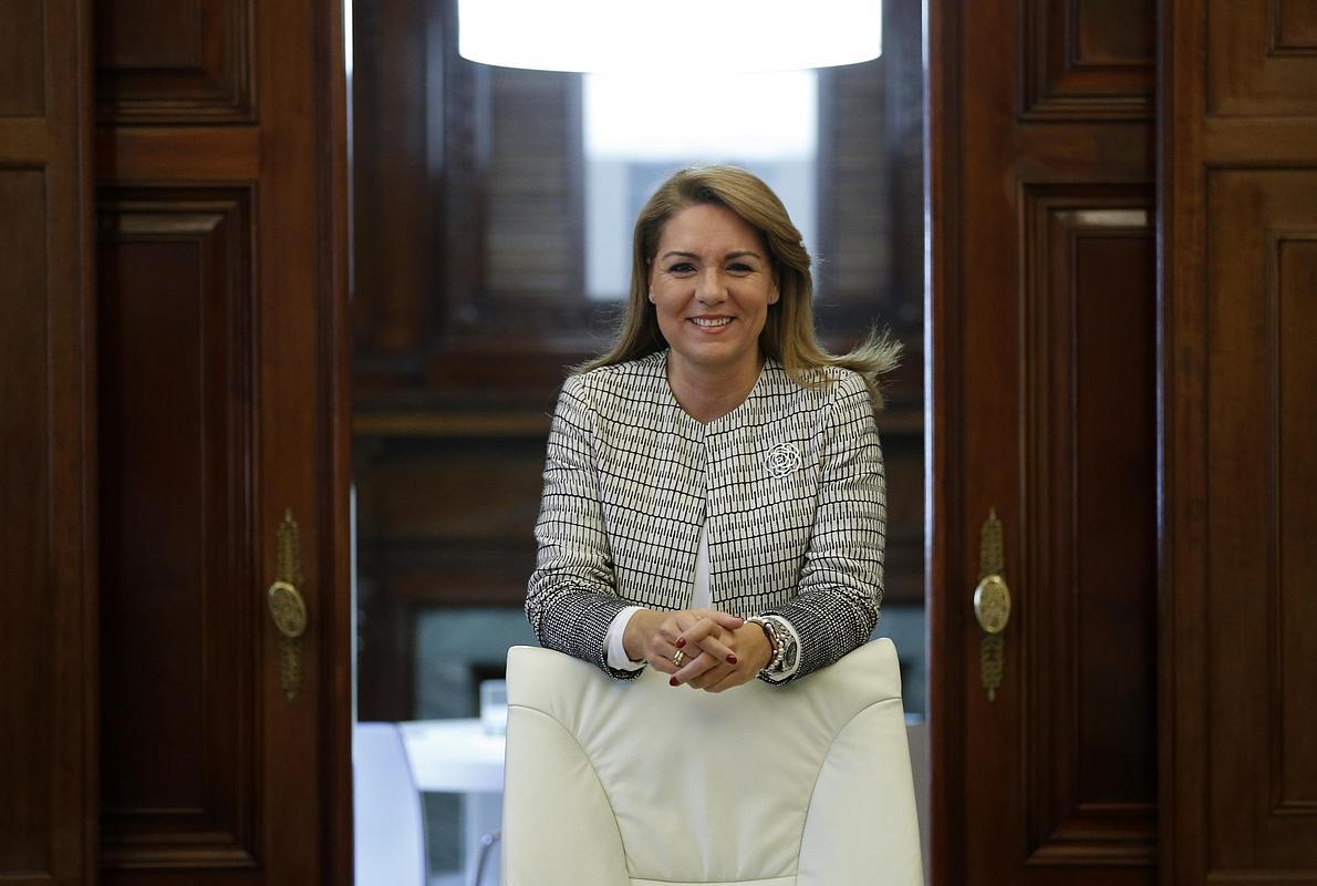 Susana Camarero, en un momento de la entrevista concedida a ABC