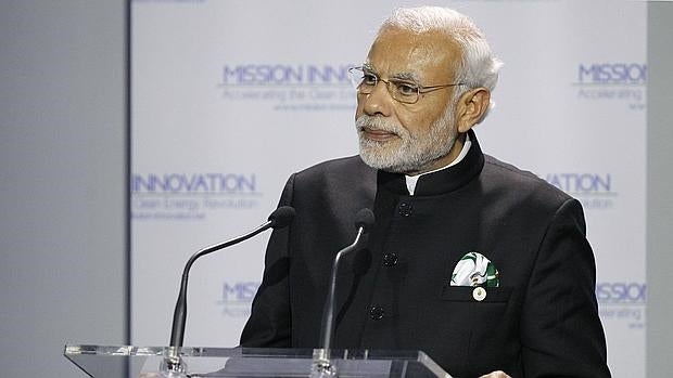 El Primer Ministro de India, Narendra Modi, en la conferencia COP21, este lunes