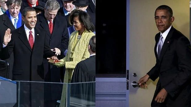 Barack Obama, a su llegada al poder en 2009, y en una fotografía del 14 de diciembre de 2015