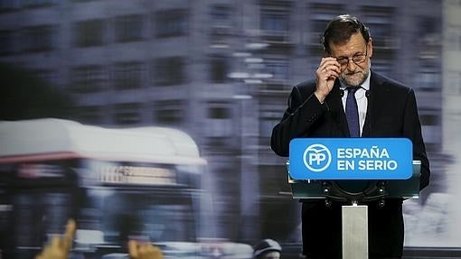 El presidente del Gobierno, Mariano Rajoy, la jornada después de las elecciones generales