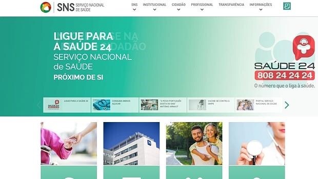Portal del Servicio Nacional de Salud de Portugal