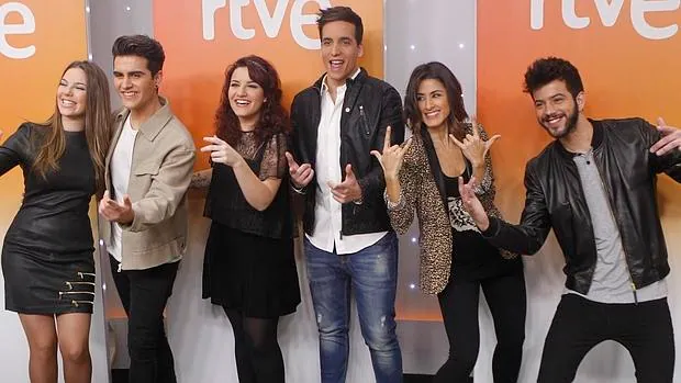 Los seis candidatos para Eurovisión, en la rueda de prensa de esta mañana