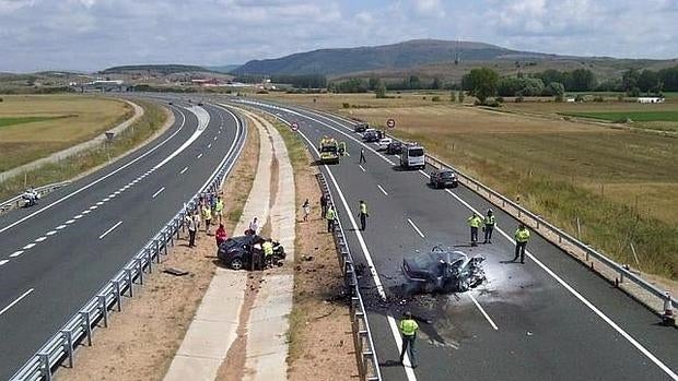 Imagen de archivo de un accidente de tráfico en Aguilar de Campoo