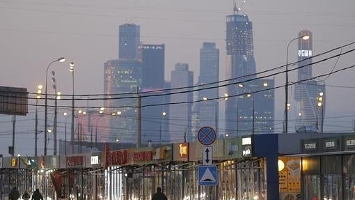 Vista del Centro de Negocios Internacional, también conocido como Moskva City