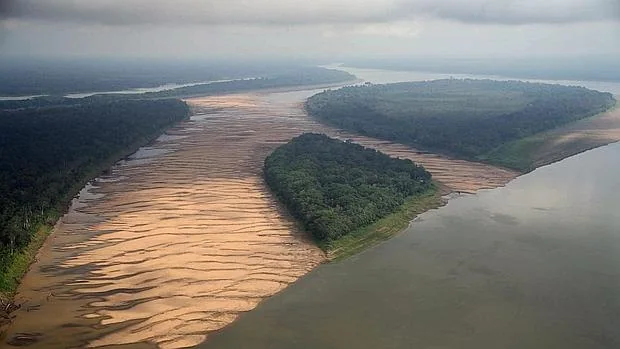 Vista aérea del río Madeira en el estado brasileño de Amazonas