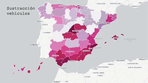 El mapa del robo en España: en Baleares corre peligro tu cartera y en Ceuta tu coche
