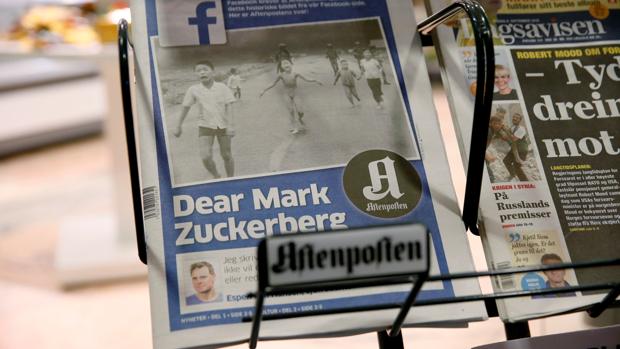 El diario «Aftenposten» lleva a su primera plana la queja y carta abierta a Mark Zuckerberg y su política de censura en la red social