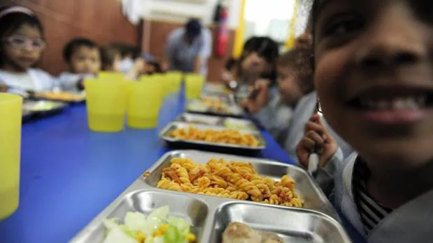 Comedor escolar en un colegio de Cataluña