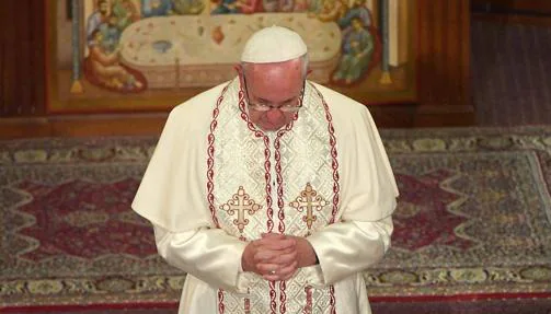El Papa Francisco, ayer en la capital de Georgia