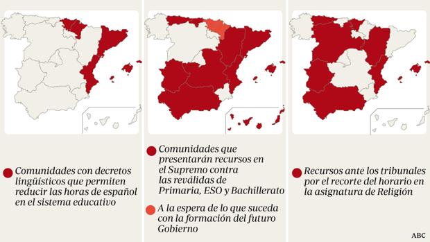 La ofensiva de las comunidades contra la Lomce