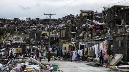 Imagen de la ciudad de Jeremie (Haiti) tras el paso del huracán