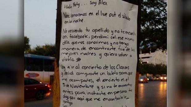 Esta es la carta que escribió el enamorado para encontrar a Paty