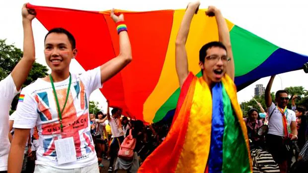 Fotografía de una de las manifestaciones anuales celebradas en Taiwán en favor de los derechos de los homosexuales