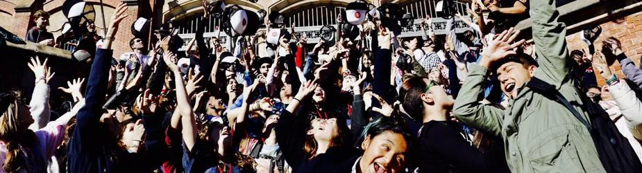 Los jóvenes catalanes durante la celebración de «Scholas Ciudadanía»