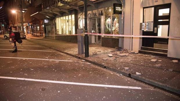 Restos del terremoto sufrido este domingo en Nueva Zelanda
