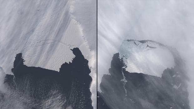 Vista de Pine Island, uno de lo glaciares más grandes y con el adelgazamiento más rápido de la capa de hielo de la Antártida
