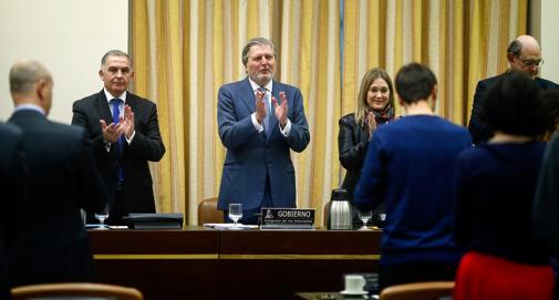 El ministro de Educación y Cultura, Iñigo Méndez de Vigo, comparece en la Comision de Educación en el Congreso