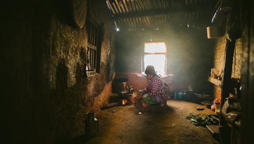 Kabitea cocina en su casa sin ningún tipo de salida para el humo