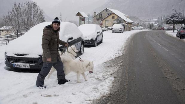 Nieve en Barruera (Lérida)