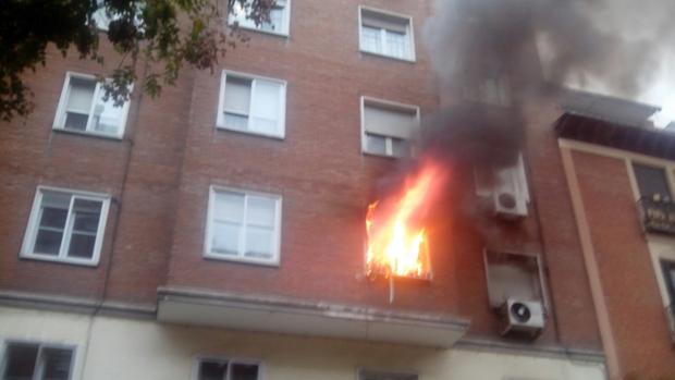  Incendio en una vivienda en el barrio de Chamberí, en septiembre de 2015, donde murió una anciana