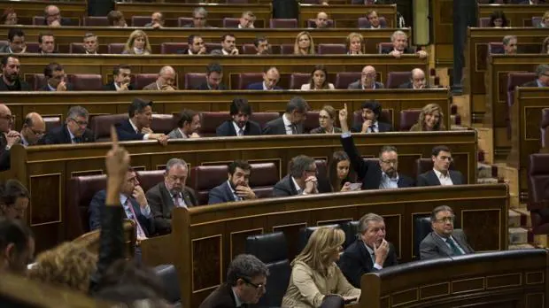 Pleno del Congreso de los Diputados en el que se votó la paralización de la Lomce