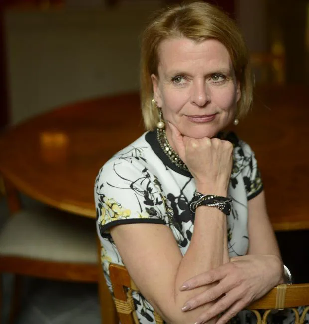 La ministra sueca posa para ABC tras la entrevista