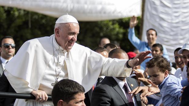 El Papa Francisco, a su llegada a El Cairo la pasada semana