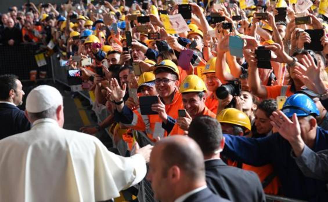 El Papa ante trabajadores del grupo Ilva