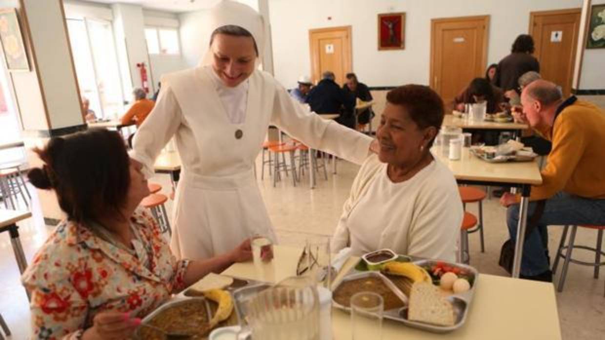 Comedor de las Siervas de Jesús de la Caridad en Puente de Vallecas