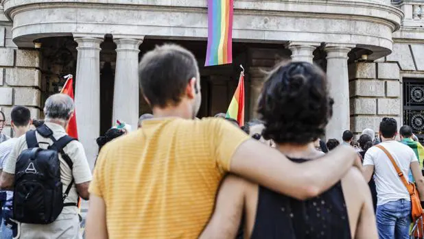 Ayuntamiento Valencia durante del Día del Orgullo Gay