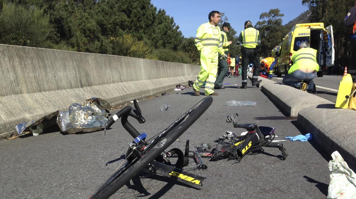 Atropello de varios ciclistas