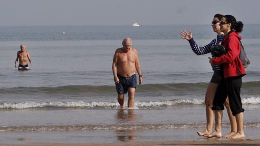 Playa de San Lorenzo de Gijón, en Asturias