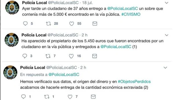 Twitter de @PoliciaLocalSC